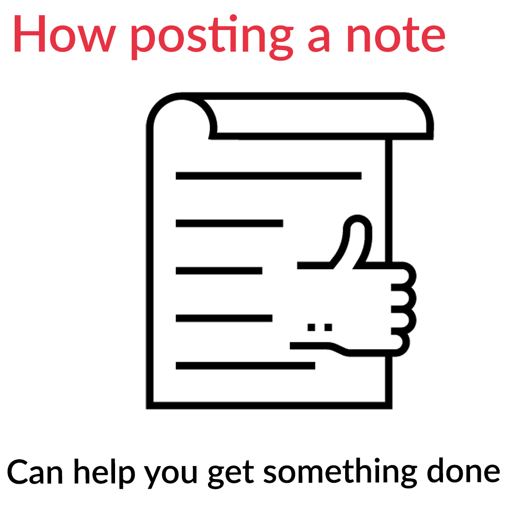 post a note to move forward despite overwhelm